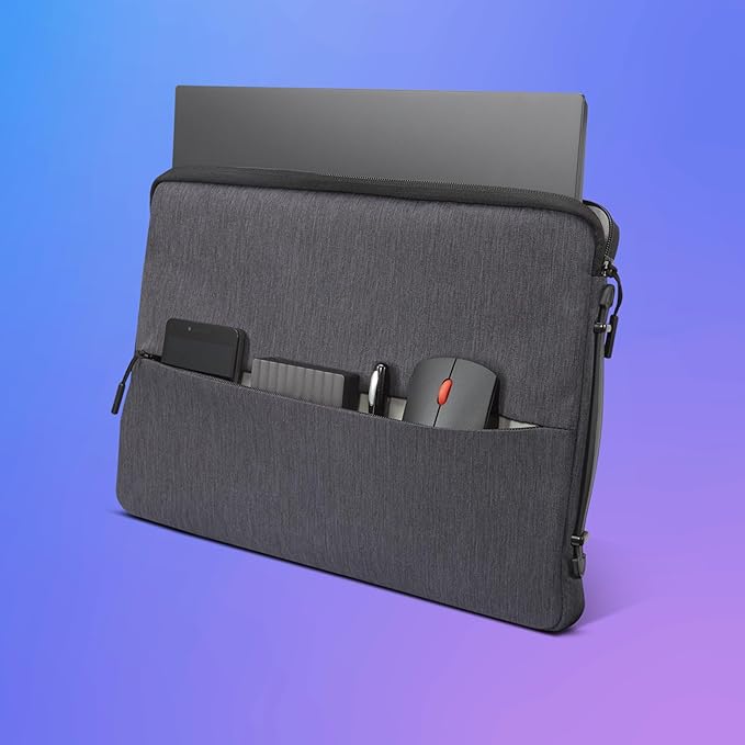 Lenovo Urban Laptop Sleeve 15.6 Inch for Laptop/ Notebook/Tablet Compatible with MacBook Air/Pro Water Resistant - Charcoal Grey