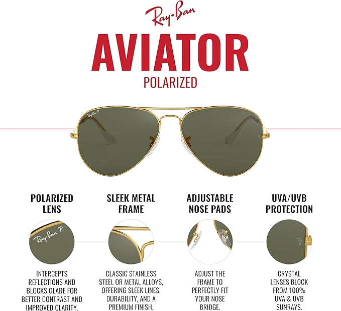 Ray-Ban RB3025 Classic Aviator Sunglasses