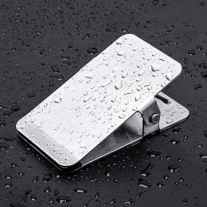 Stainless Steel Chip Bag Clips,Large Heavy Duty Clip for Office Kitchen School,Great for Paper/Food/Photo,DIY Clamps for Record Text (5Pcs+1Pcs)-BURLIHOME