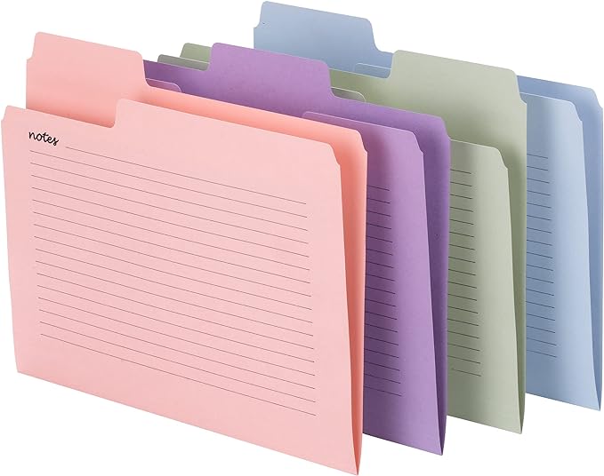 Smead SuperTab Oversized Tab File Folders, 1/3-Cut Oversized Tabs, Letter Size, Assorted Colors, 12 per Pack (11651)