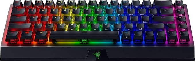 Razer BlackWidow V3 Mini HyperSpeed 65% Wireless Mechanical Gaming Keyboard: Green Mechanical Switches Tactile & Clicky - Phantom Pudding Keycaps - Chroma RGB - Up to 200 Hr Battery - Snap Tap