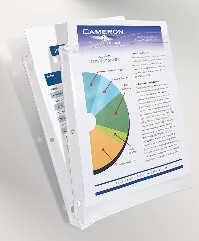 Avery Diamond Clear Heavyweight Sheet Protectors, 8.5" x 11", Easy Load, 1000 Total Page Protectors (74400)