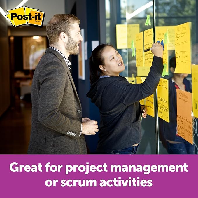 Post-it Super Sticky Big Notes, 11 in x 11 in, 1 Pad, 2X The Sticking Power, Yellow, Recyclable (BN11), 3 Pack