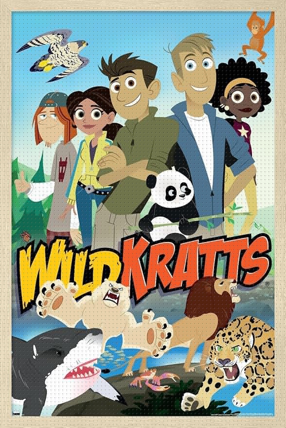 Wild Kratts - Group Wall Poster, 34L" x 22.4W", Blonde Framed Version