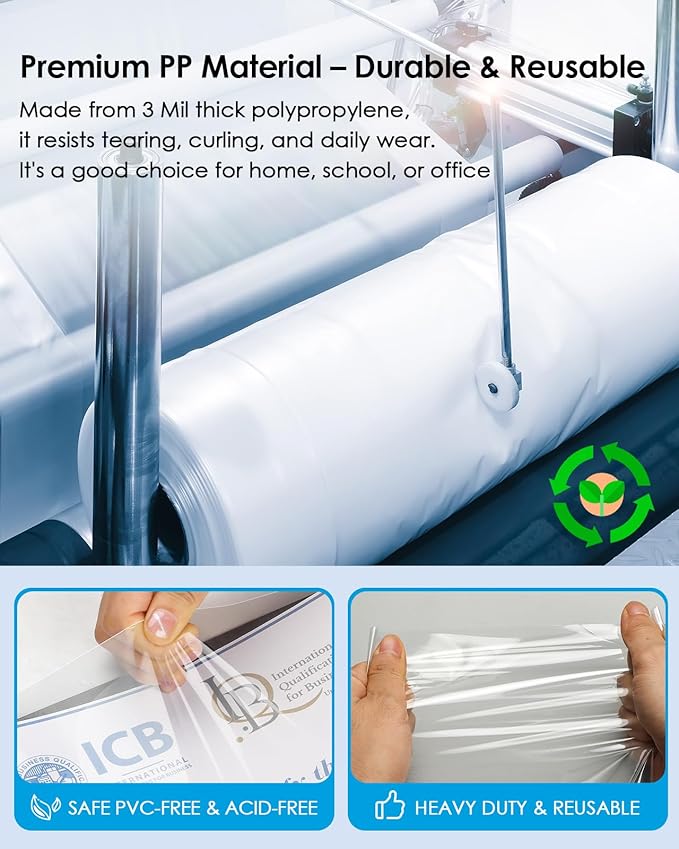 KTRIO Sheet Protectors for 3 Ring Binder 1200 Pack, Clear Page Protectors 8.5 x 11, Plastic Binder Sleeves for Paper, Top Loading, Office Home School