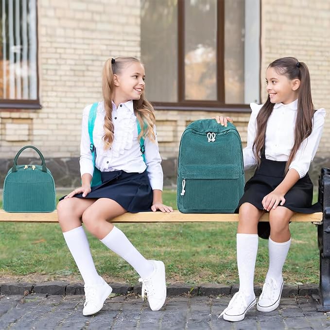 Bluboon School Backpack Set Girls Womens Laptop Bookbag Casual Daypack Fits 15 inch Laptop with Lunch Tote Bag and Pencil Bag