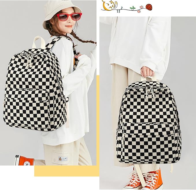 Bluboon School Backpack Set Girls Womens Laptop Bookbag Casual Daypack Fits 15 inch Laptop with Lunch Tote Bag and Pencil Bag
