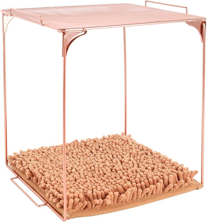 Locker Organizer Shelf and Locker Carpet Decorating Kit Suitable for School, Office Back to School Essentials (1, Rose Gold)