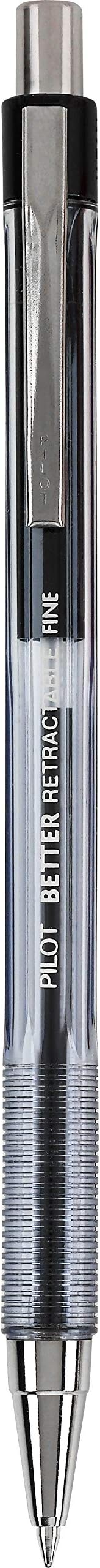 PILOT Pen 30000 The Better Ball Point Pen Refillable & Retractable Ballpoint Pens, Fine Point, Black Ink, 12-Pack