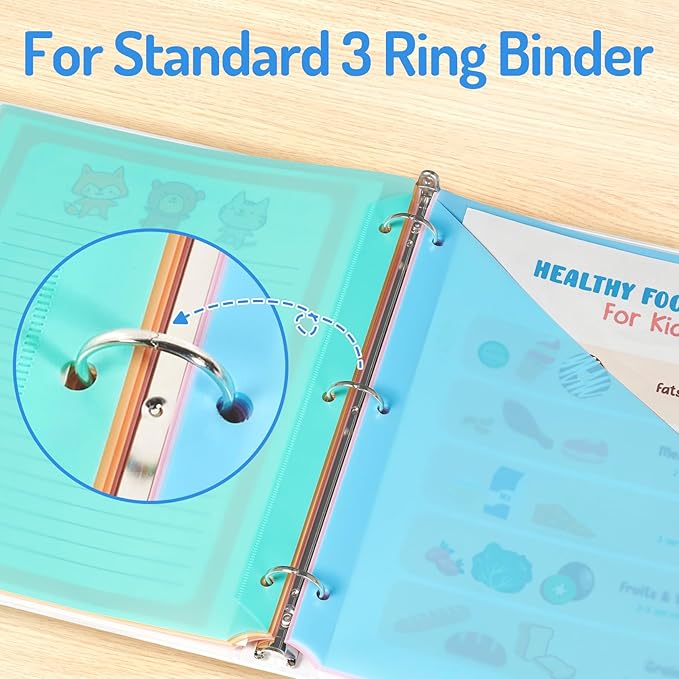 Forvencer 24 Count Dividers for 3 Ring Binder, 8 tabs Binder Dividers with Pocket for US Letter Size, Binder Dividers with Tabs for School Office and Home Organization, Multicolor, 3 Sets