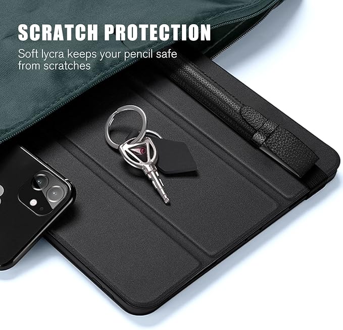 Fintie Pencil Holder for Kindle Scribe Pen, PU Leather Stylus Pouch Sleeve Portable Elastic Case Cover for Kindle Scribe Basic/Premium Pen, Black