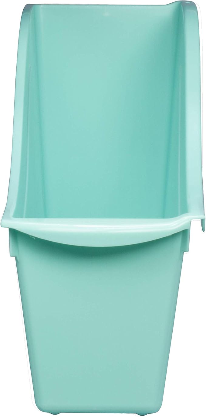 Storex Small Book Bin – Interlocking Plastic Organizer for Home, Office and Classroom, Teal, 6-Pack (71114U06C)