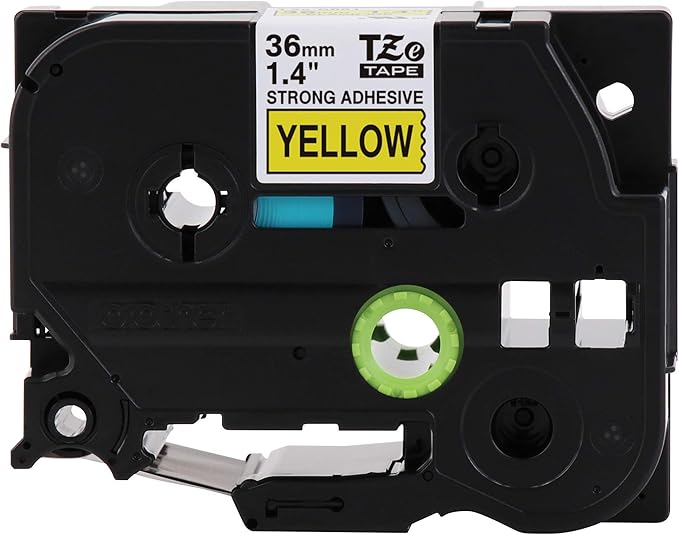 Brother Laminated Extra-Strength Black on Yellow 1 1/2 Inch Tape - Retail Packaging (TZeS661) - Retail Packaging