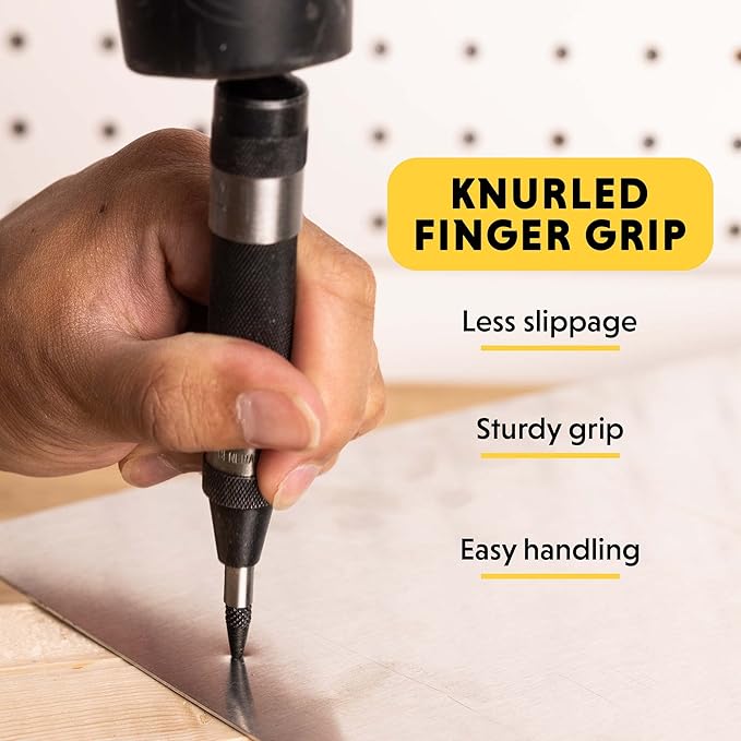 General Tools Heavy-Duty Automatic Center Punch #78 - Nail Punch Tool to Mark and Scribe - Machinist Tools