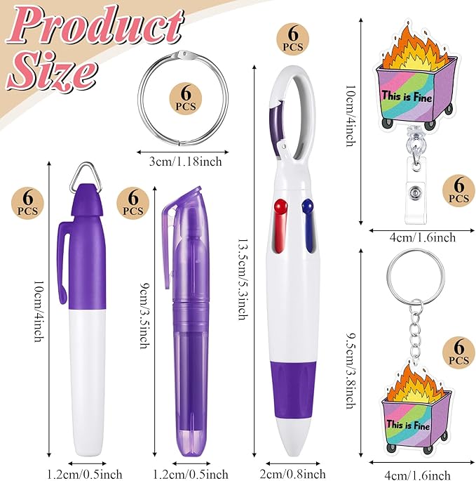 Henoyso 36 Pcs Nurse Badge Reel Pens Mini Highlighter Pens Bulk Nursing Week Appreciation Gifts Badge Accessories Retractable for Cna Medical Assistant Christmas Women (Funny)