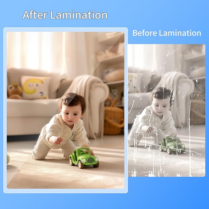 Thermal Laminating Sheets, 9” x 11.5” Laminating Sheets, 3 Mil Thickness Clear Laminating Pouches, Compatible Thermal Laminators, 100 Packs.
