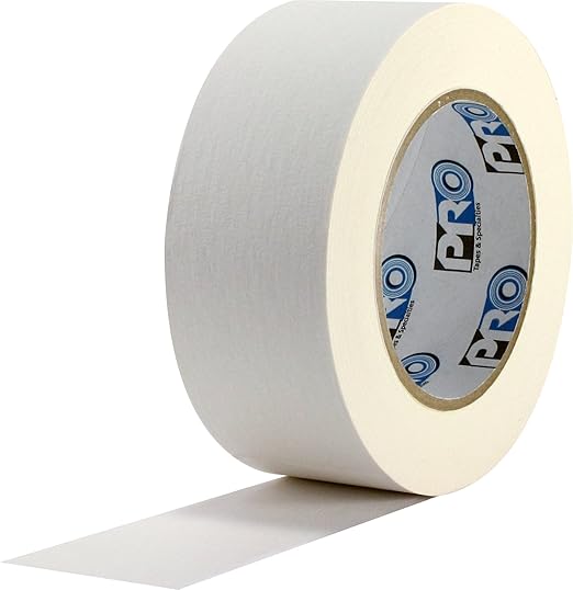 ProTapes Colored Crepe Paper Masking Tape, 60 yds Length x 1" Width, White (Pack of 1)
