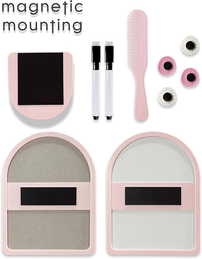 10 pcs - Locker Accessories, Locker Decorations Including Mirrors, whiteboards, Magnets and organizing Supplies. Ideal for Back-to-School Essentials and The Office (10 Pcs - Pink)