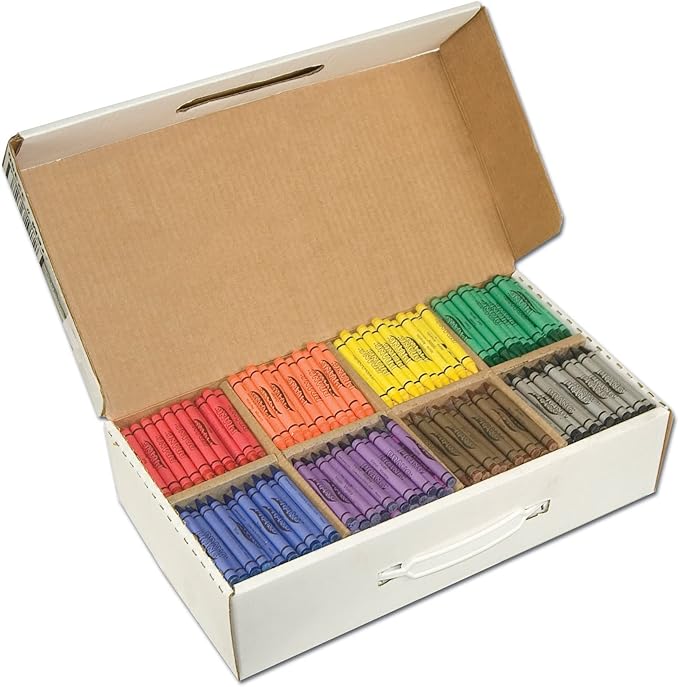 Prang 32350 Crayons Made with Soy, 100 Each of 8 Colors, 800/Carton