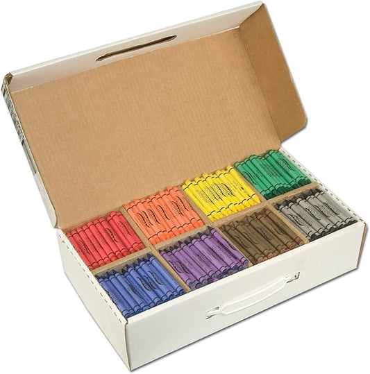 Prang 32350 Crayons Made with Soy, 100 Each of 8 Colors, 800/Carton