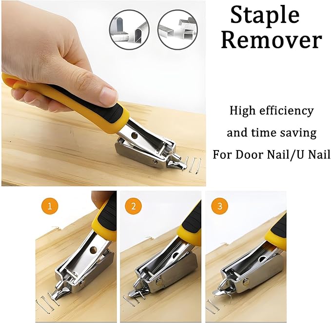 4pcs Upholstery Staple Remover Tool,Nail Remover Tool With Nail Puller Pliers Tack Puller, Staple Remover,Staple Puller Remove Nails From Furniture Floor Wall Wooden Case Picture (4)
