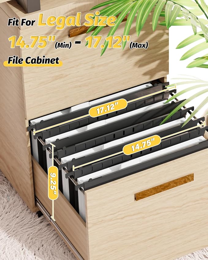 Ansook Extra Capacity Hanging File Folders Legal Size,Heavy Duty 2 Inch Expansion Hang Folder,12 Pack Reinforced File Cabinet Folders with 1/5 Tabs,Expandable File Folder Organizer for File Frame Box