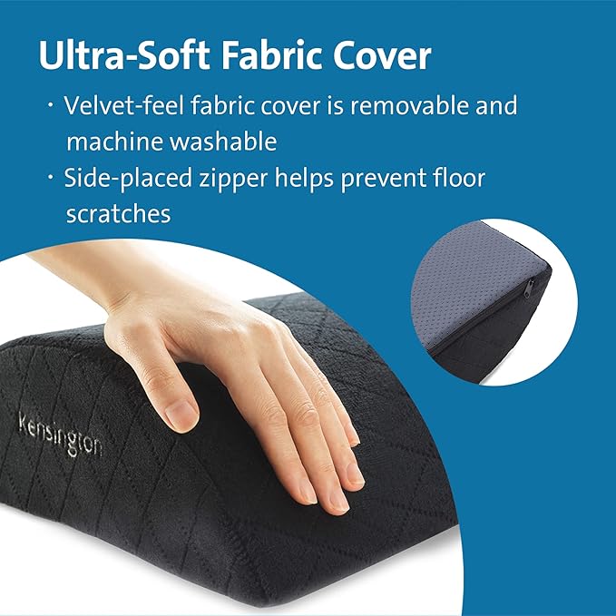 Kensington Premium Comfort Soft Footrest for Under Desk, Ultra Soft High Density Foam with Non-Skid Base (K56100WW)