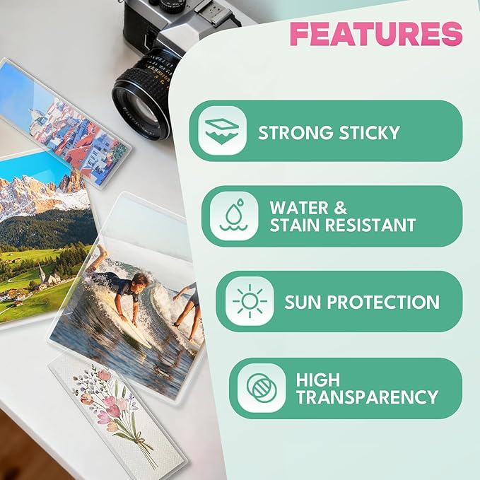 25 Pack Self-Sealing Laminating Pouches 5x7 Inch,10 Mil Thick Double-Sided Self Adhesive Lamination Pouches,Waterproof Photo Laminating Sheets No Laminator Machine Need