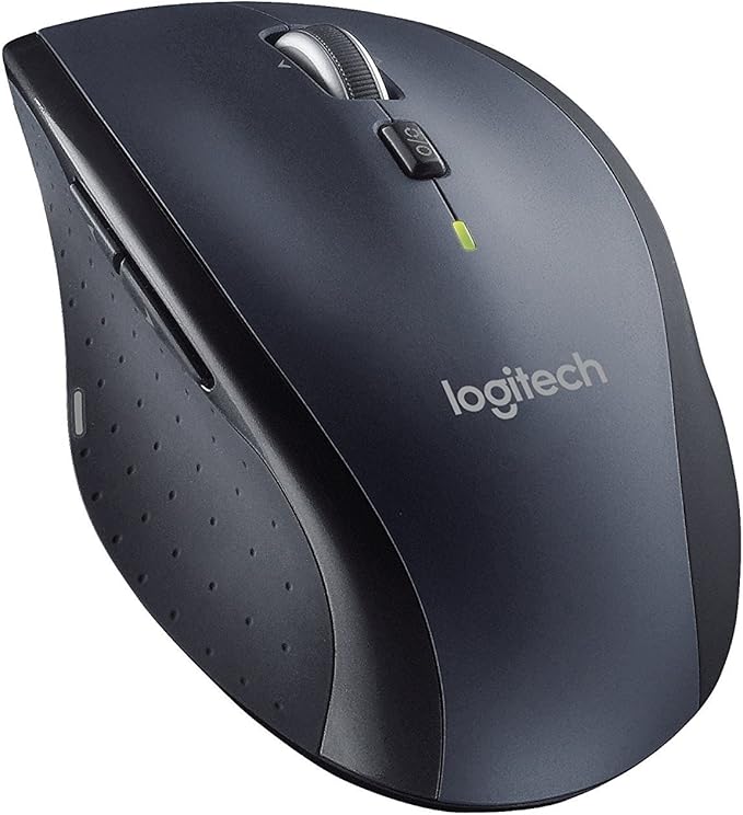 Logitech M705 Marathon Wireless Laser Mouse, 2.4 GHz Frequency, 30 ft Wireless Range, Right-Hand Use, Black