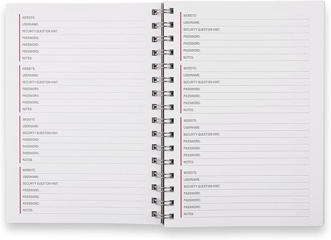 Erin Condren Inspired Collection Woven Stripes A5 Password Book