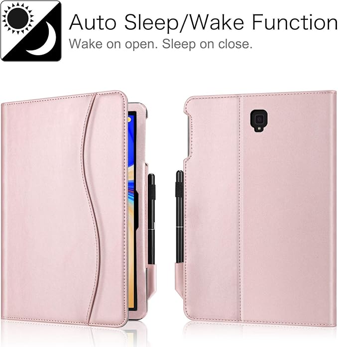 Fintie Case for Samsung Galaxy Tab S4 10.5 2018 Model SM-T830/T835/T837, Multi-Angle Viewing Stand Cover with S Pen Protective Holder Auto Sleep/Wake Feature, Rose Gold