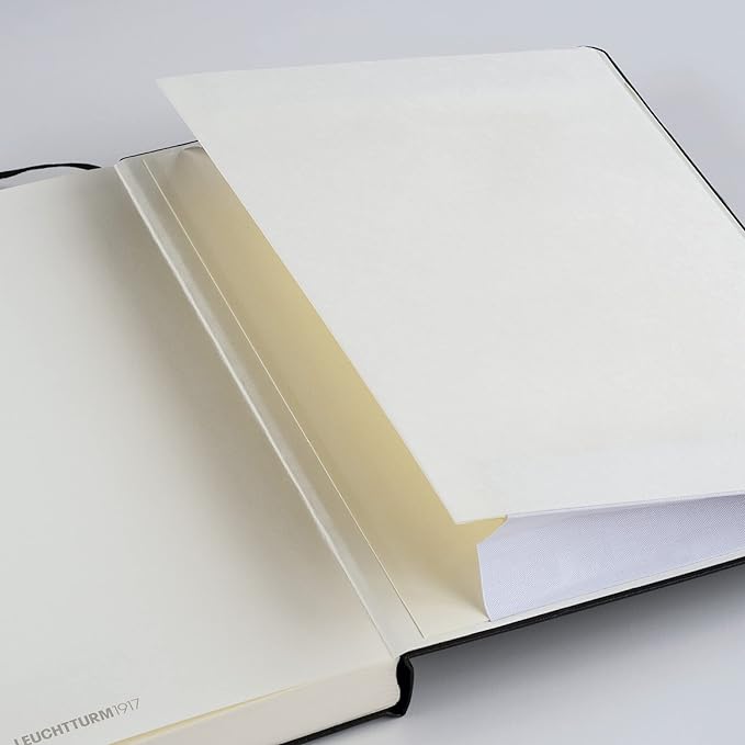 LEUCHTTURM1917-120G Special Edition - Medium A5 Hardcover Notebook - 203 Numbered Pages with 120gsm Paper (Navy, Plain)