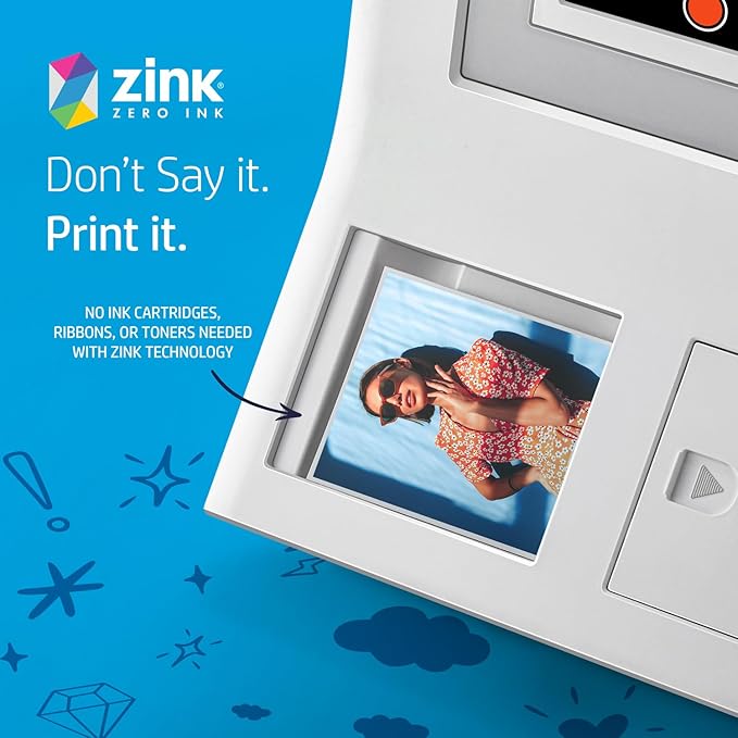 HP Sprocket 3.5 x 4.25” Zink Sticky-backed Photo Paper (50 Pack) Compatible with HP Sprocket 3x4 Photo Printer