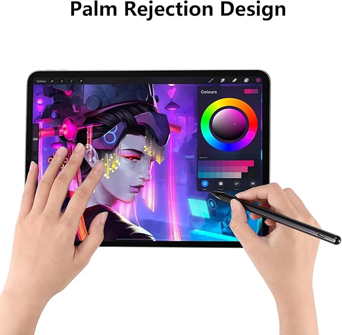Stylus Pen for iPad A16 11th 10th 9th 8th 7th 6th Generation, iPad Pro 12.9 11 13 inch M4, iPad Air M3 M2 5th 4th 3rd Gen, iPad Mini A17 Pro 7 6 5, for Apple Pencil Pro 1st 2nd Gen Alternative (Black)