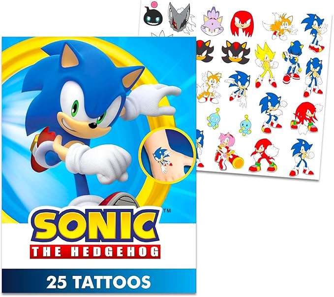 Sonic The Hedgehog Drawing and Painting Set for Boys - Sonic Gift Bundle with Coloring Book, Coloring Utensils, Watercolor Paints, Stickers, Tattoos, More | Sonic Crafts for Kids