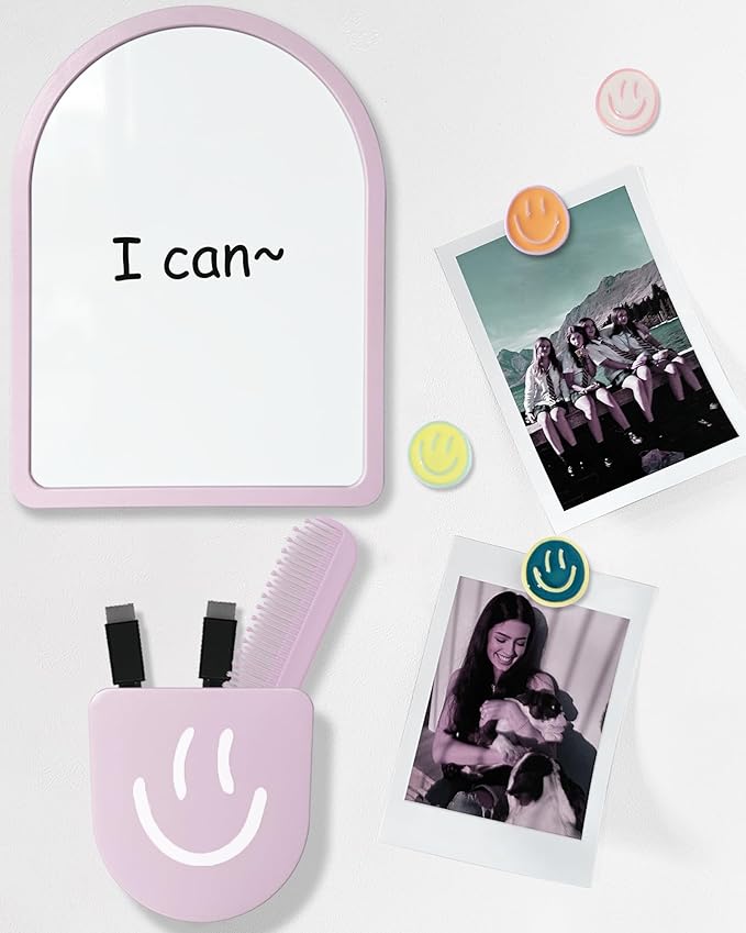 KEYDUACU 10 pcs - Locker Accessories, Locker Decorations including mirrors, whiteboards, magnets and organizing supplies. Ideal for back-to-school essentials and the office (11 Pcs - Purple)