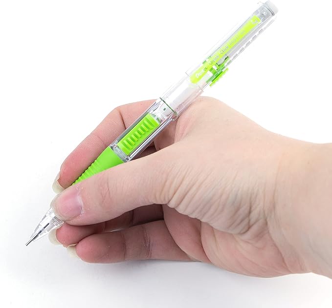 Pentel QUICK CLICK Mechanical Pencil (0.7mm), Green Barrel, Box of 12 Pencils (PD217D)