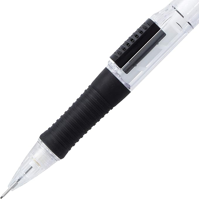 Pentel QUICK CLICK Mechanical Pencil (0.5mm), Black Barrel, Box of 12 (PD215A)