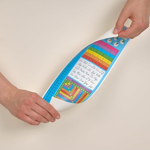 Really Good Stuff Vertical Zaner-Bloser Cursive Desktop Helpers, Vinyl, Self-Adhesive- Set of 24 - Intermediate