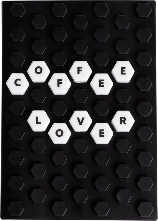 Pearhead Letterboard Composition Notebook, Customizable Silicone Cover Fidget Journal with Letters & Symbols, Lined Pages for Notes, School, Planning & Writing, Black & White