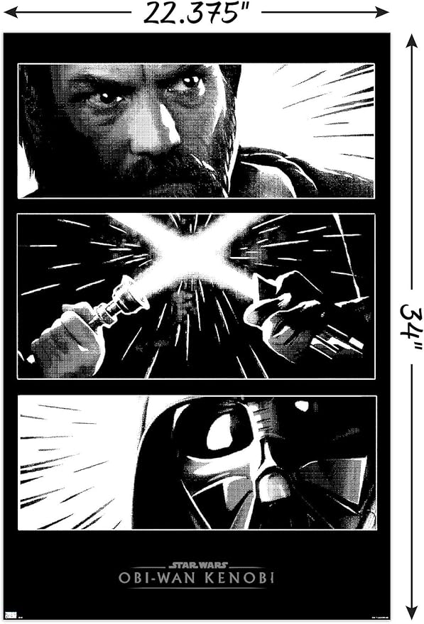 Trends International Star Wars: Obi-Wan Kenobi - Panels Wall Poster, 22.375" x 34", Unframed Version