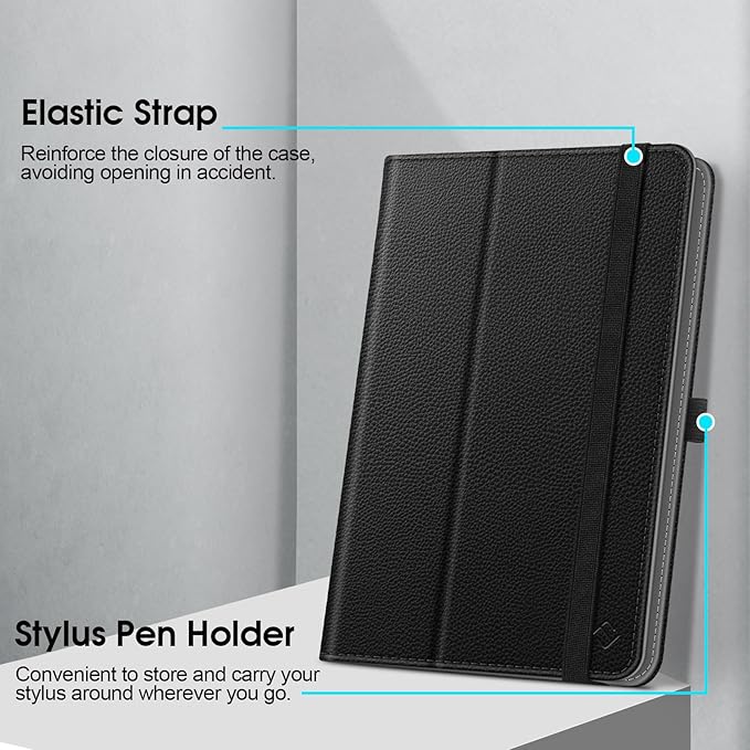 Fintie Universal Case for 7-8 Inch Tablet eReader - Folio Book Style Premium PU Leather Protective Cover with Hand Strap Pen Holder for 7", 7.9", 8” Devices
