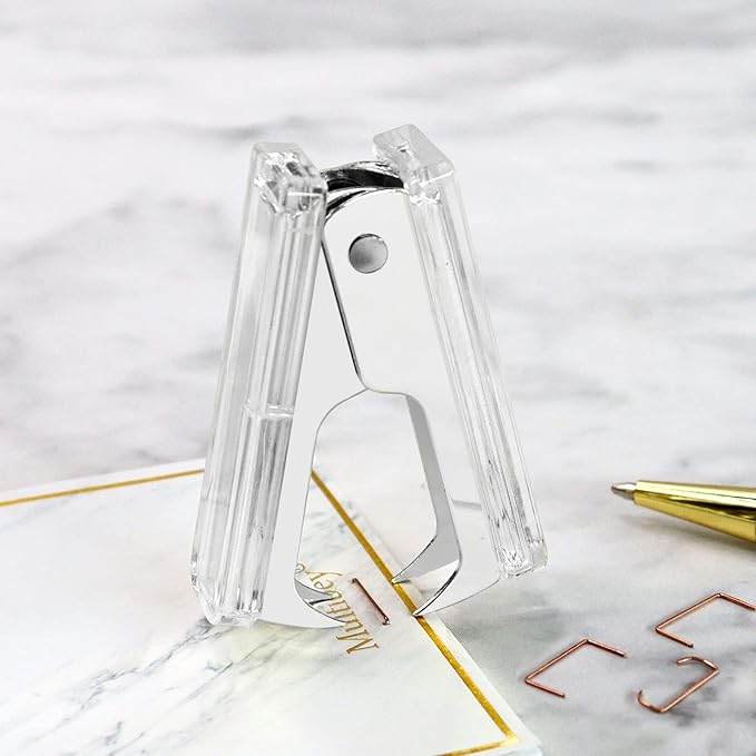 Staples Remover Tool Acrylic Clear Silver Staple Remover Kawaii for Office
