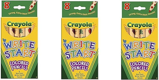 Bulk Buy: Crayola Write Start Colored Pencils 8/Pkg 68-4108 (3-Pack)