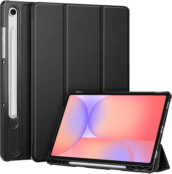 Fintie Slim Case for Samsung Galaxy Tab S10 Lite/ S10 FE/ S9 FE 5G 10.9 Inch/Tab S9 11 Inch with S Pen Holder, Ultra Thin Lightweight Tri-Fold Stand Cover with Auto Wake/Sleep, Black
