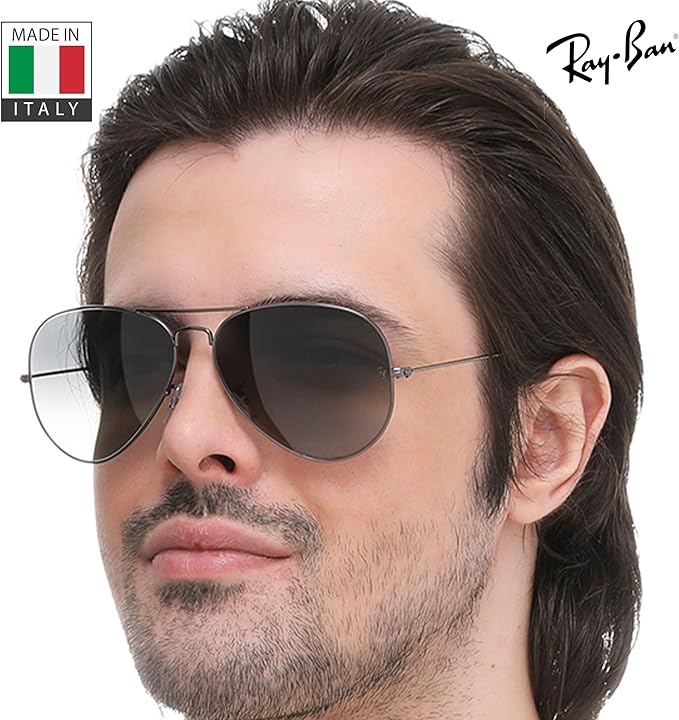 Ray-Ban RB3025 AVIATOR GRADIENT Pilot Shaped Sunglasses for Men & Women with Official RAYBAN Eyewear Kit