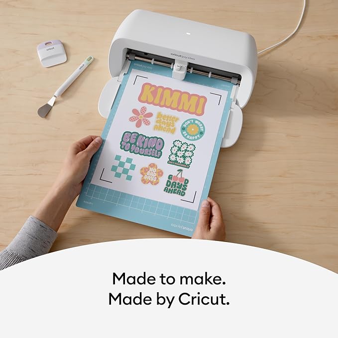 Cricut Printable Sticker Paper for Inkjet Printer - 50 count, US Letter Size (8.5in x 11in) - White - Make Custom Stickers, Personalized Decor, Labels, & More