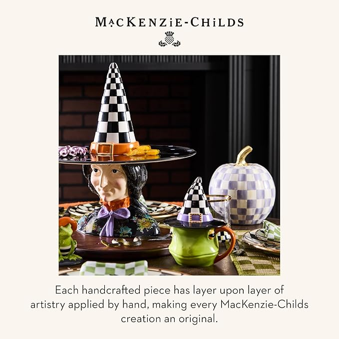 MACKENZIE-CHILDS Violet Check Small Pumpkin