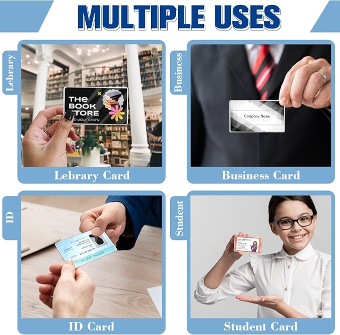 500 Pack 5mil 2.3x3.7in Thermal Laminating Pouches Badge Laminate Pouches Clear Laminated Luggage Tags Printable Laminator Pouches for Business Permits Cards Hold 2x3.5 in Business Card