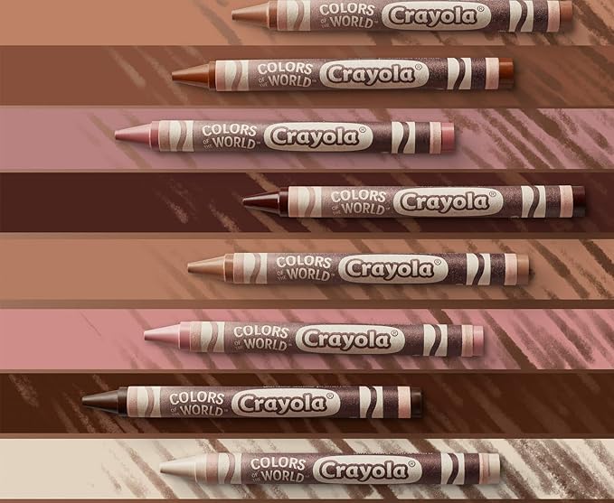 CRAYOLA Colours of the World Wax Colouring Crayons - Assorted Colours (Pack of 24) | Colours That Represent Skin Tones from Around the World | Ideal for Kids Aged 3+